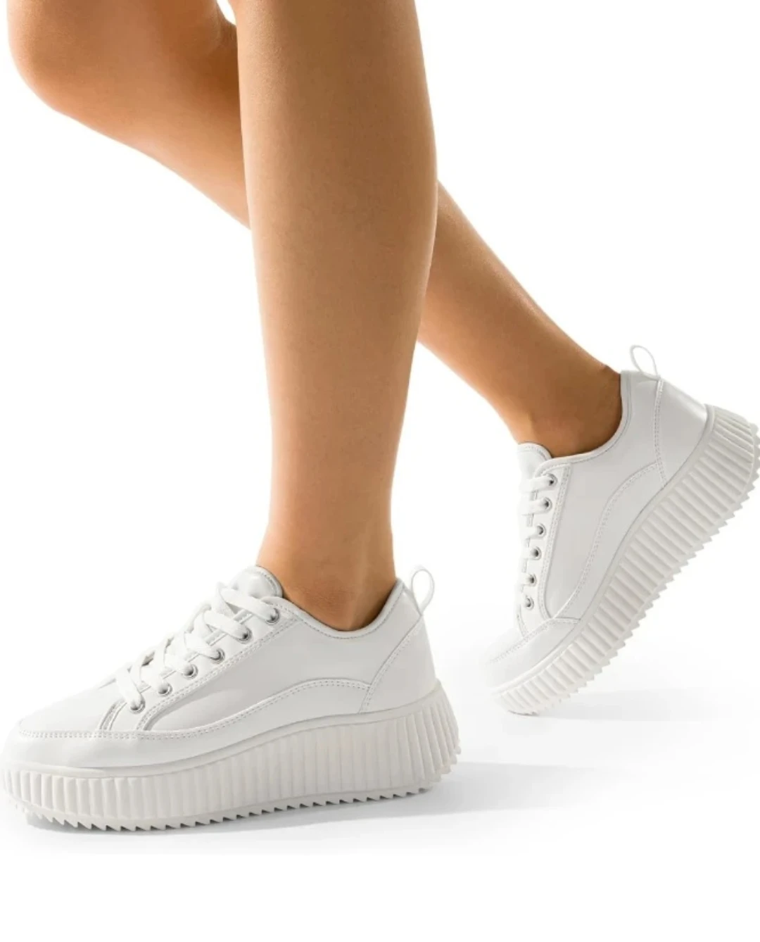 White Platform Sneakers(brand dream pairs)