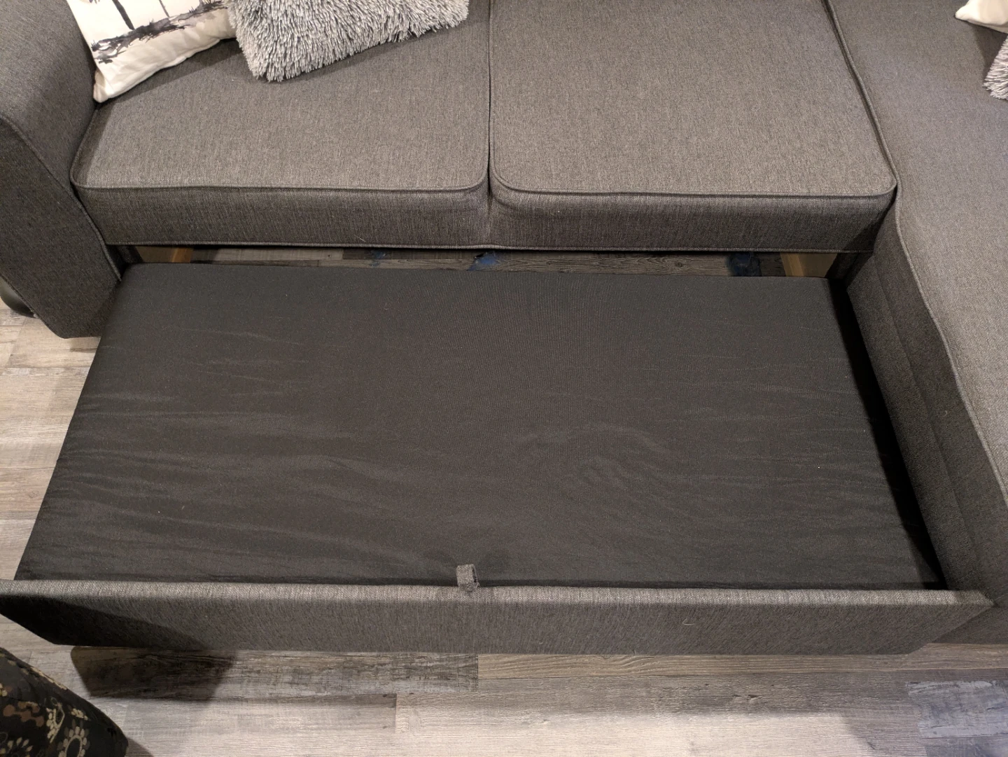 Grey Sectional Sofa with Storage and Pull-out Bed - photo 3