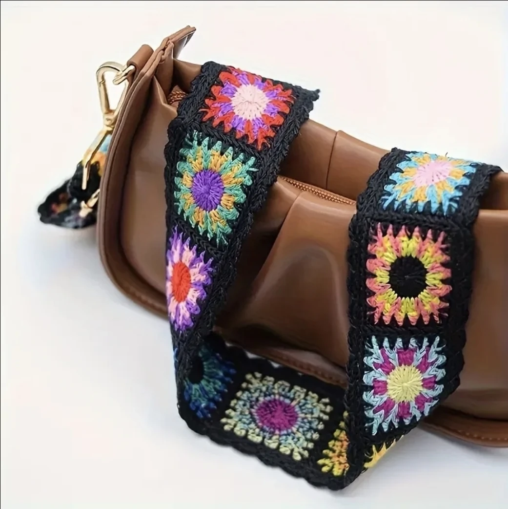 Crochet Flower Bag Strap 🧡
