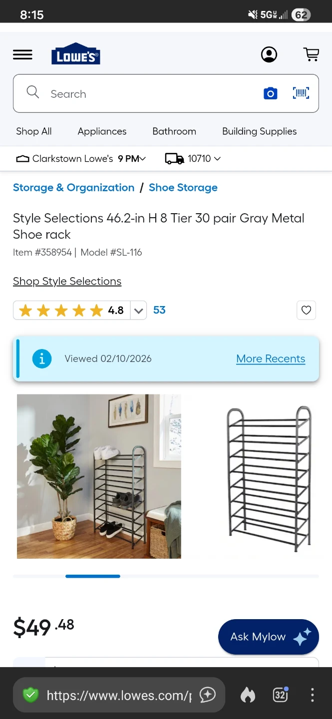 8 Tier Steel Shoe Rack - photo 4