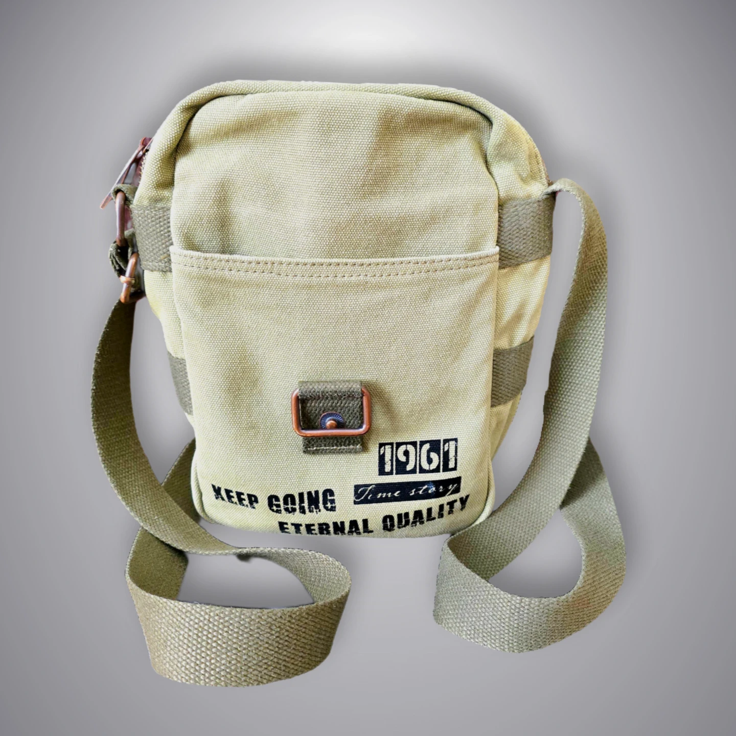 Military Green Canvas Crossbody - Excellent Condition - photo 2