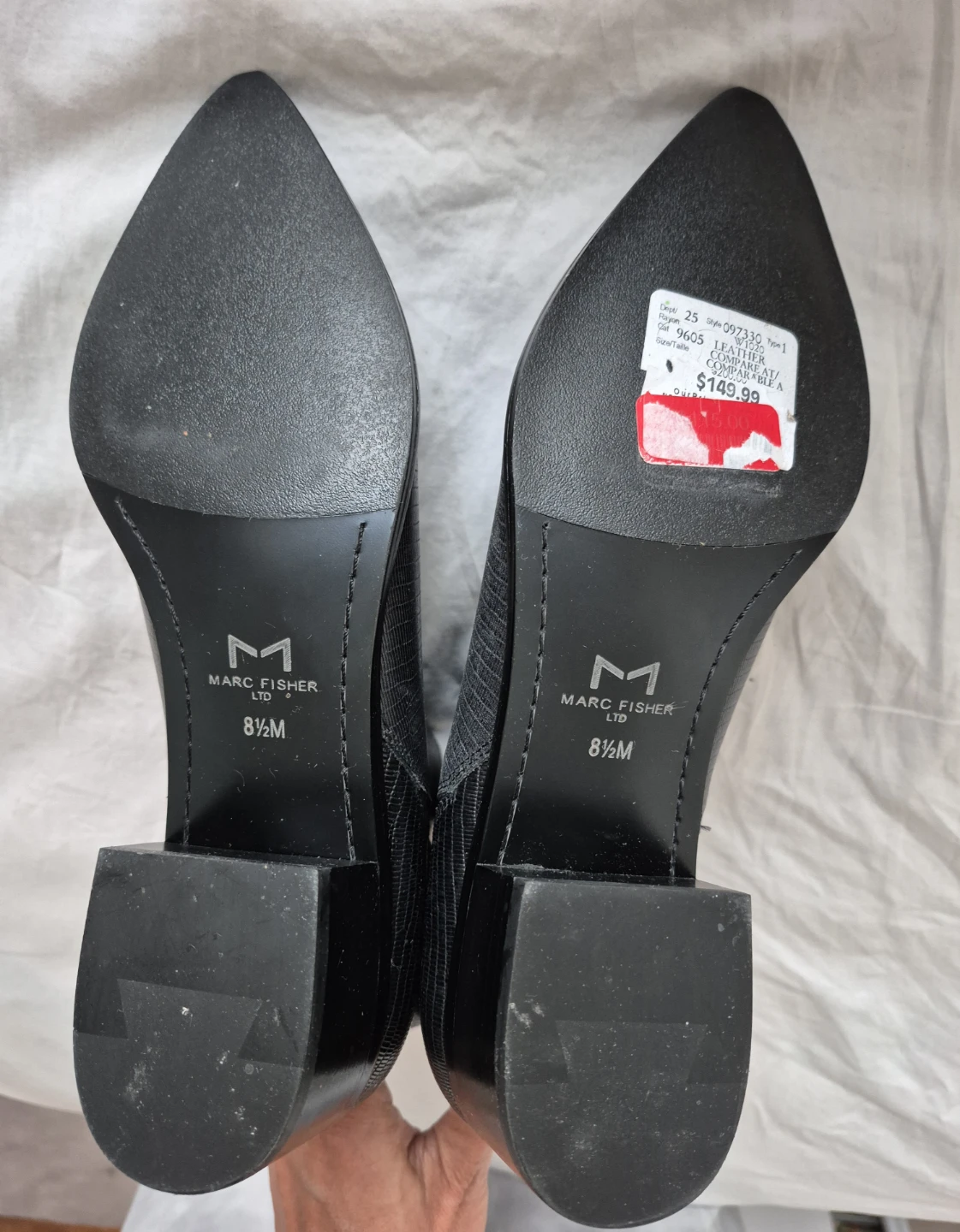 Marc Fisher Black Leather Ankle Boots Size 8.5M - photo 5