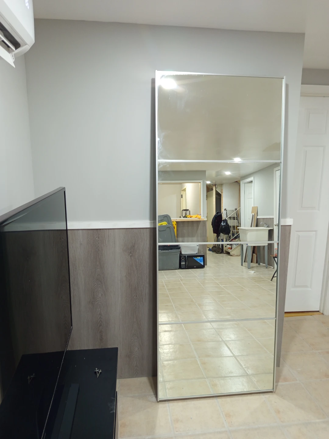 Sliding Wardrobe Door - Mirrored and Frosted Panels