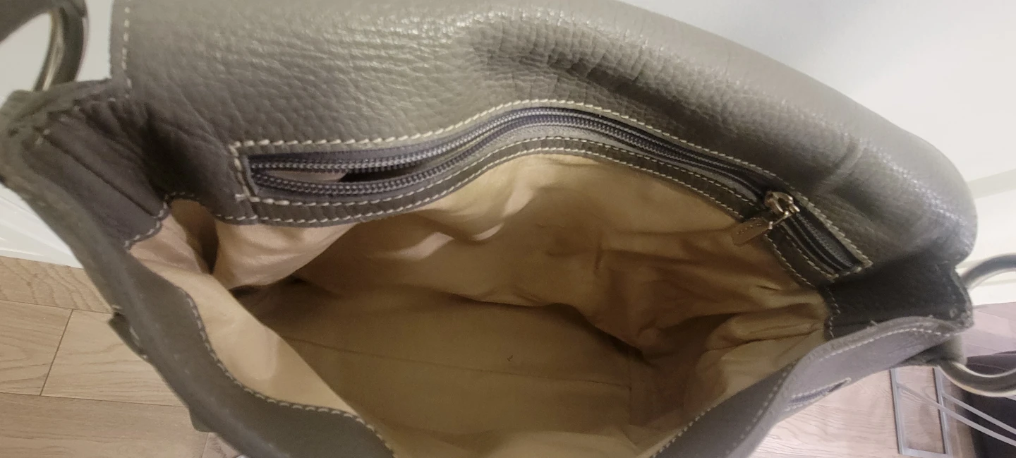 Roots Leather Shoulder Bag - Grey - photo 2