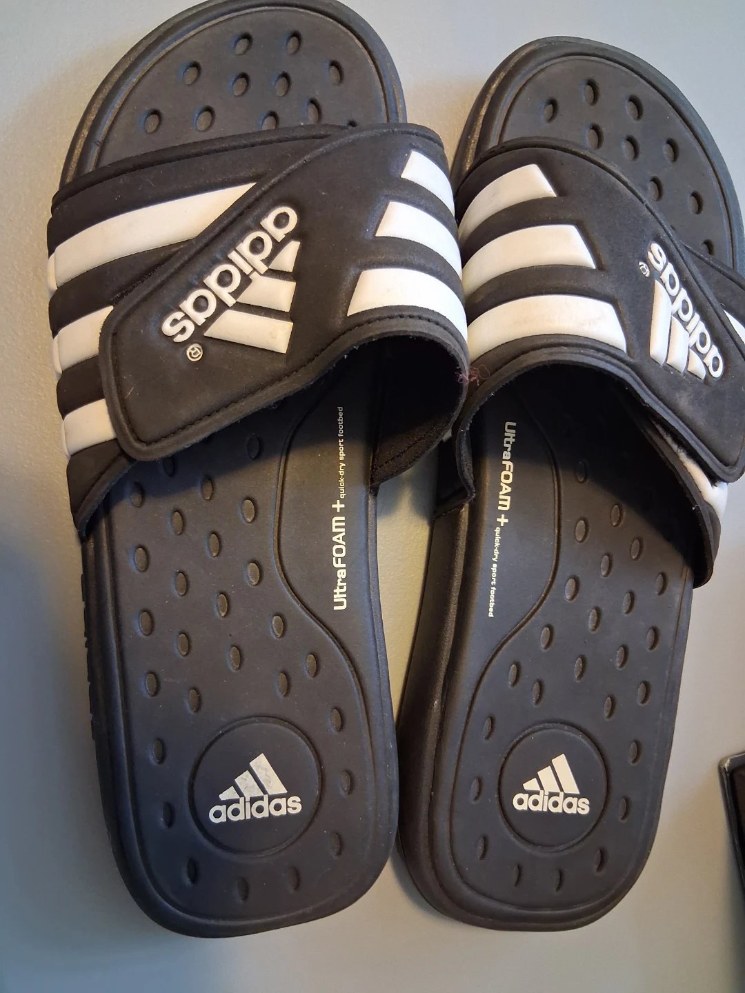 Adidas Adilette Shower Slides Black White - photo 3