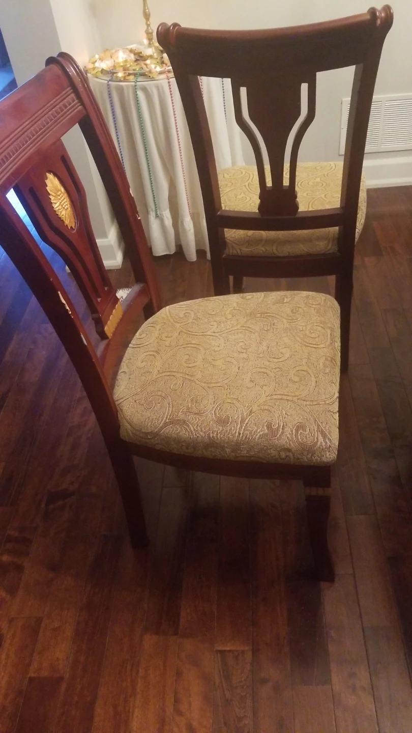 Wooden Dining Chair with Upholstered Seat