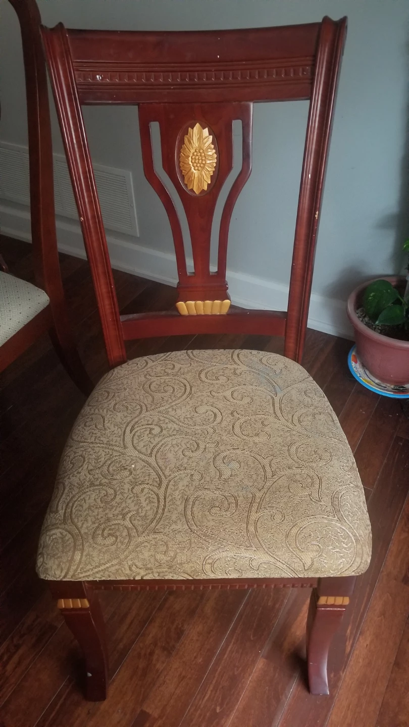 Wooden Dining Chair with Upholstered Seat - photo 3