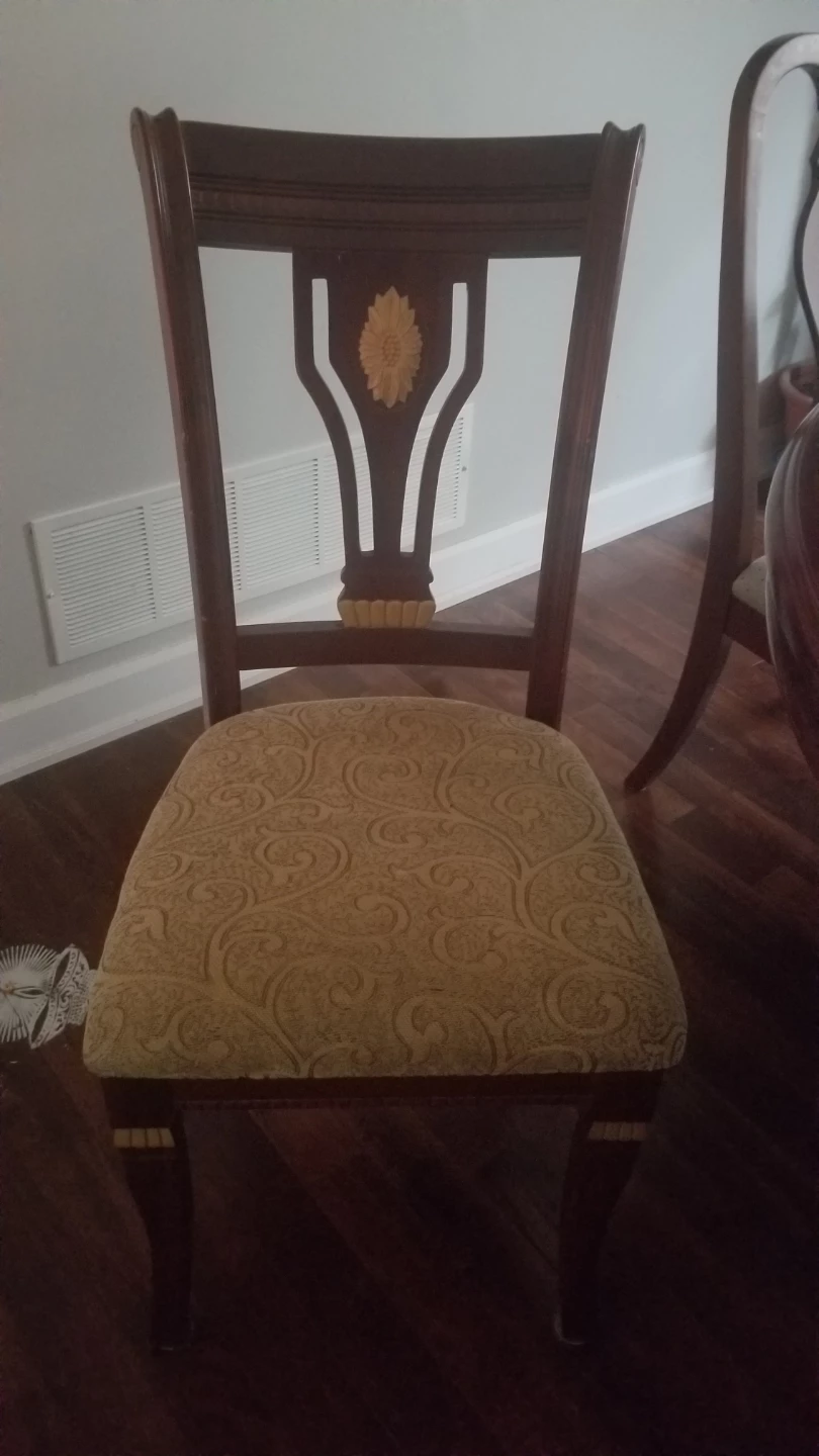 Wooden Dining Chair with Upholstered Seat - photo 4