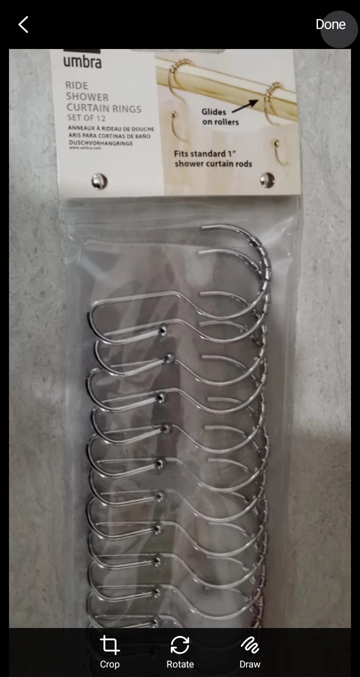 Umbra Ride Shower Curtain Rings 🥕