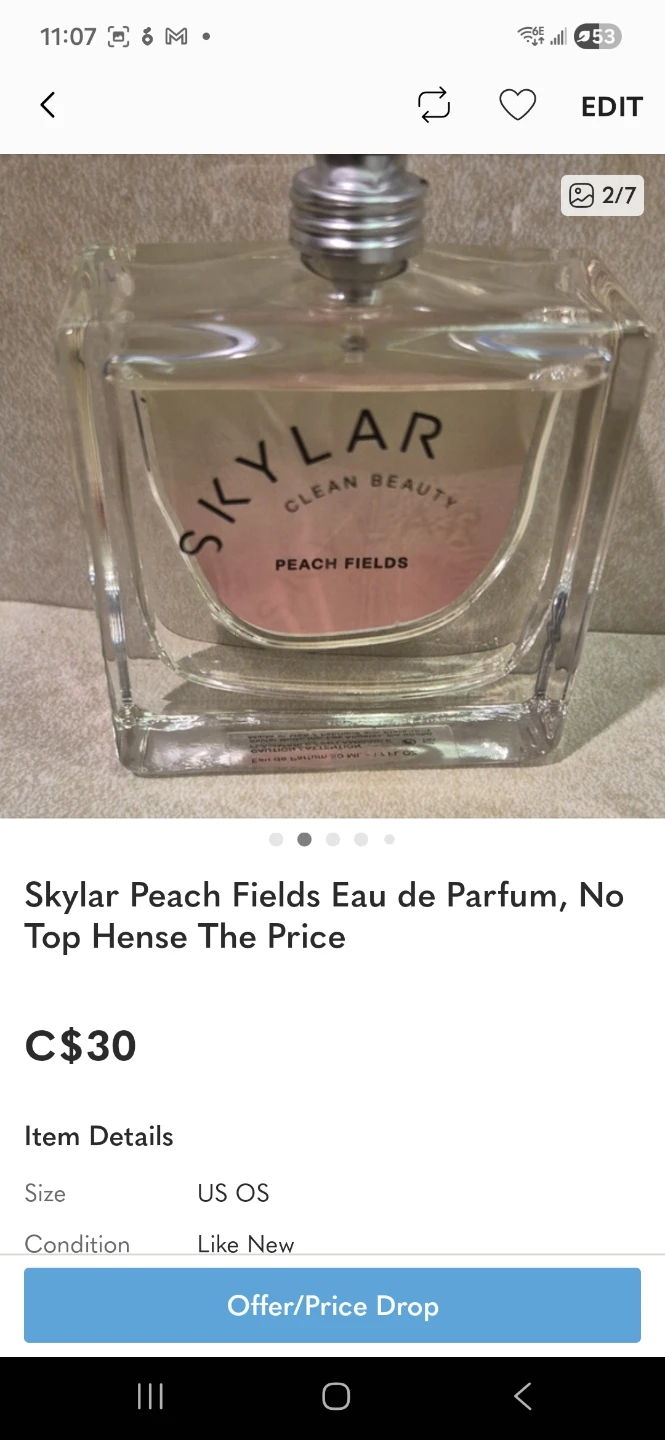 Full bottle  of SKYLAR   perfume - photo 2