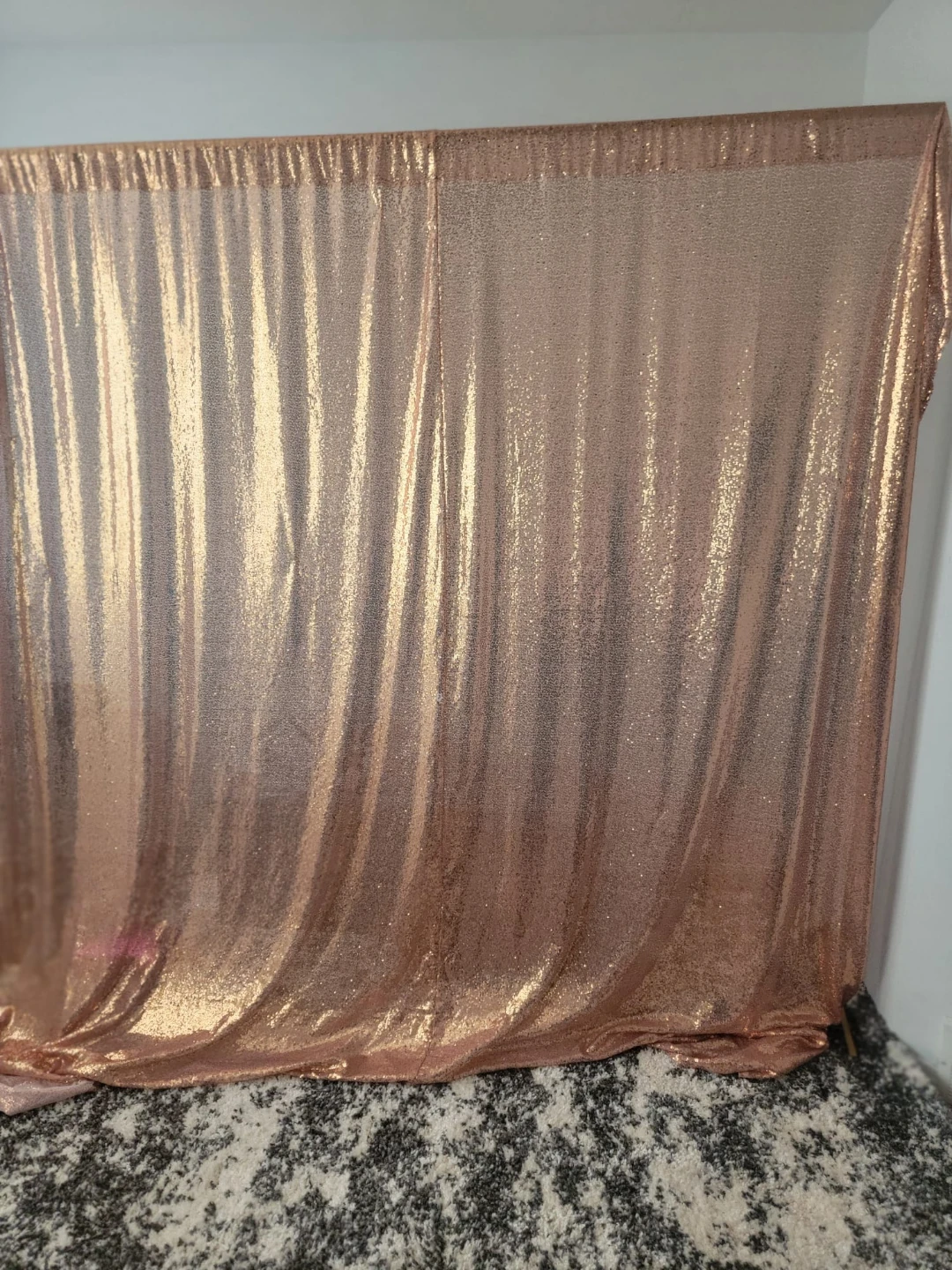 Rose Gold Sequin Backdrop