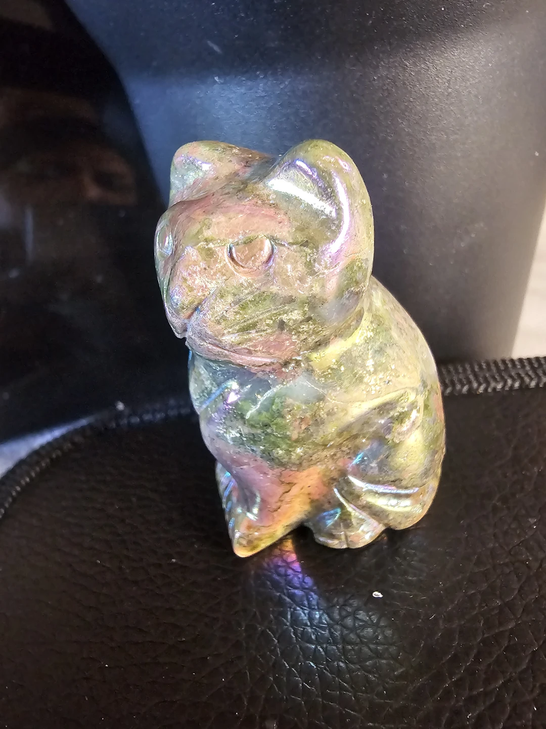 Crystal ocean jasper Cat Figurine