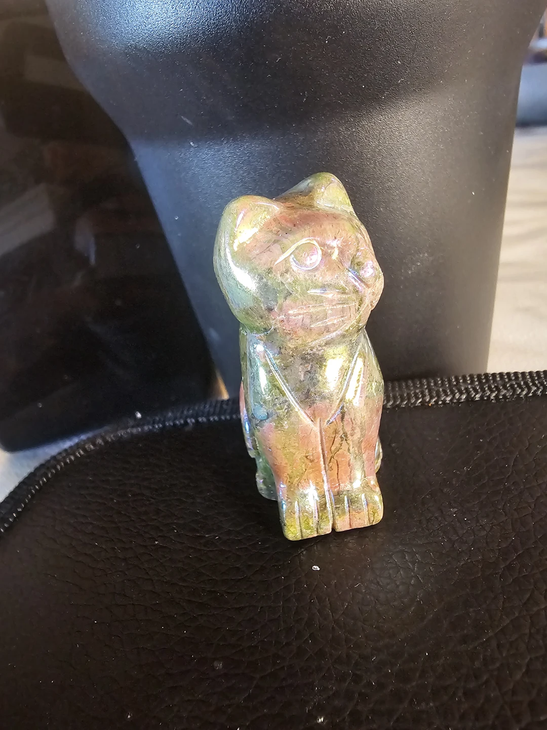 Crystal ocean jasper Cat Figurine - photo 3