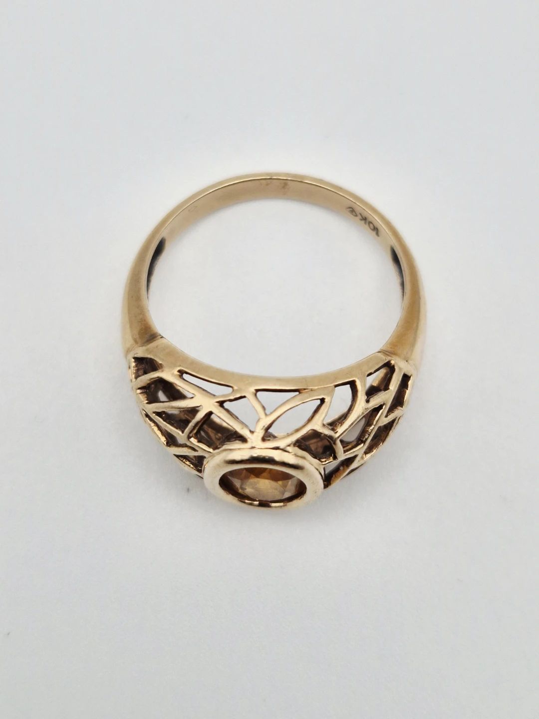 ⭐ RARE 10K Gold Ring with Citrine Stone - photo 3