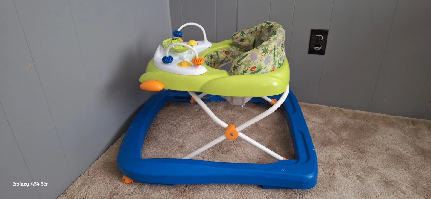 Blue and Green Baby Walker