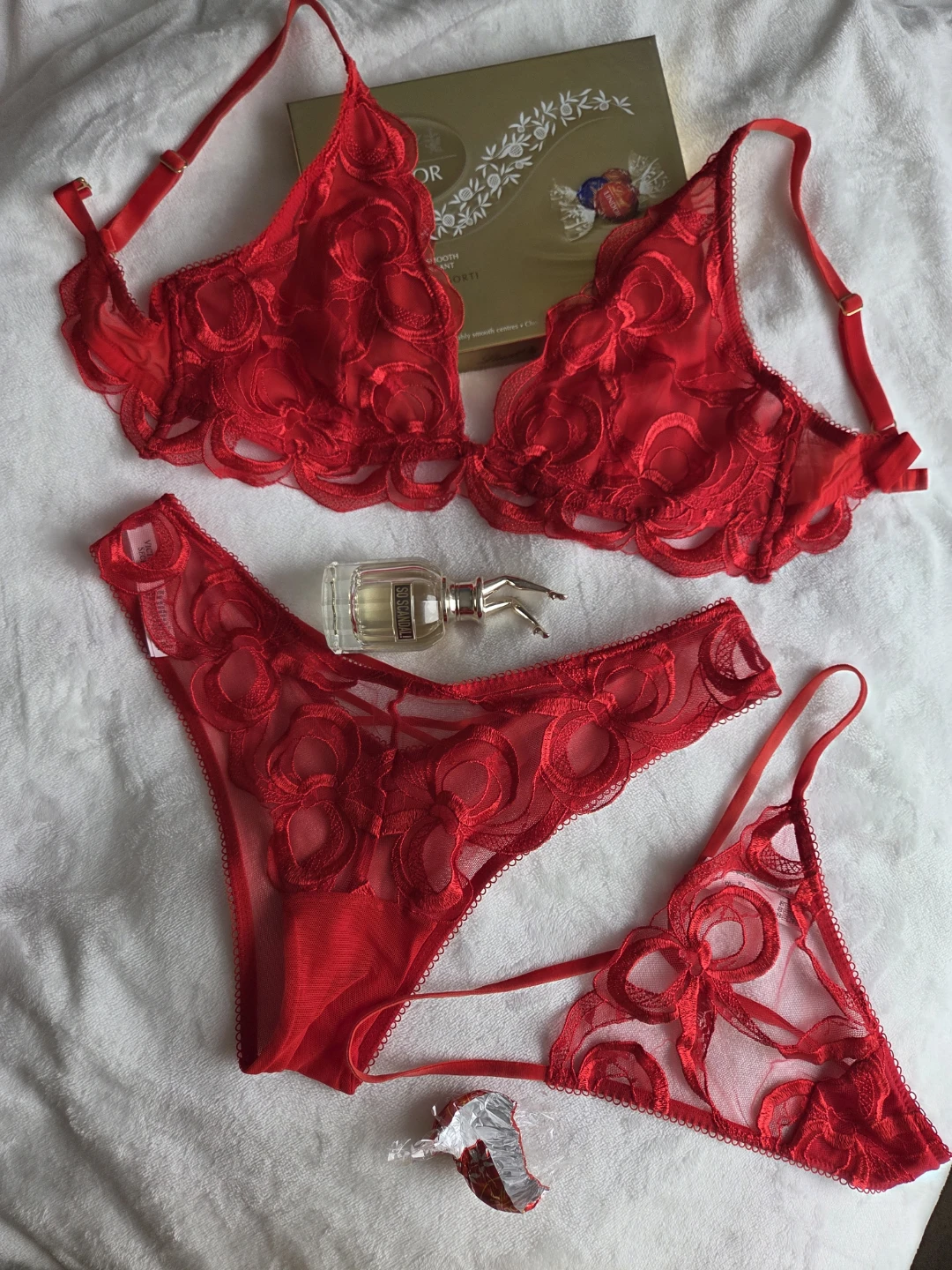 Red Lace Lingerie Set