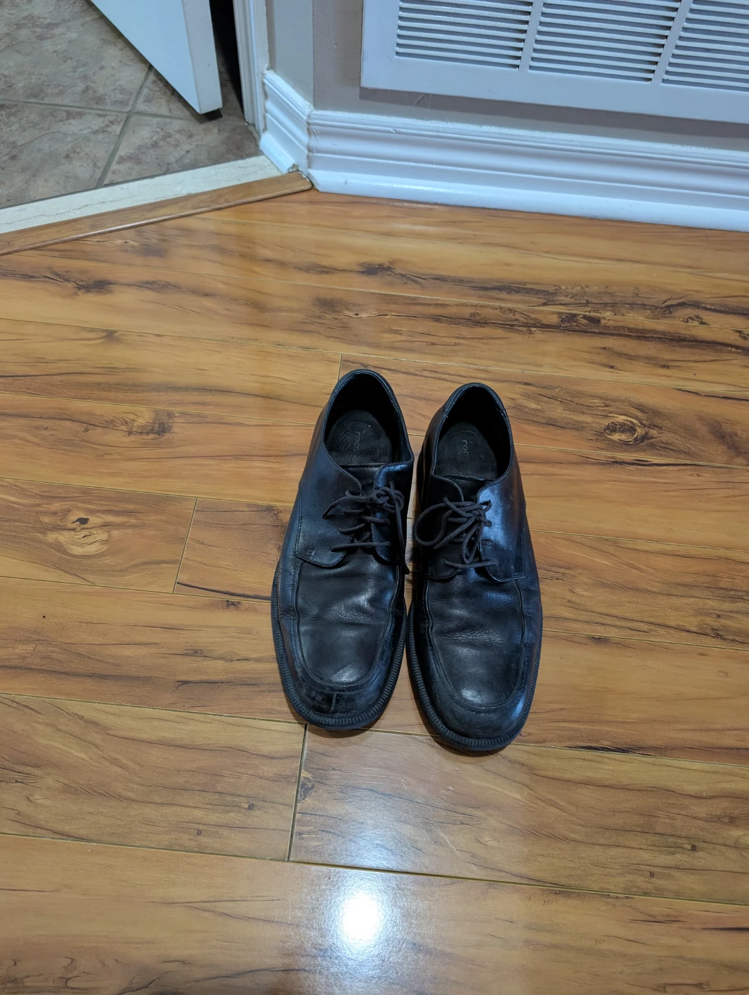 Rockport Men's Black Leather Dress Shoes Size 10
