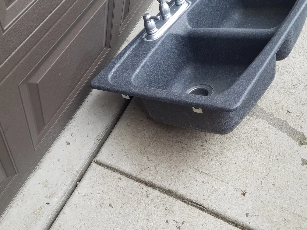 Double Bowl Kitchen Sink with Faucet - photo 4