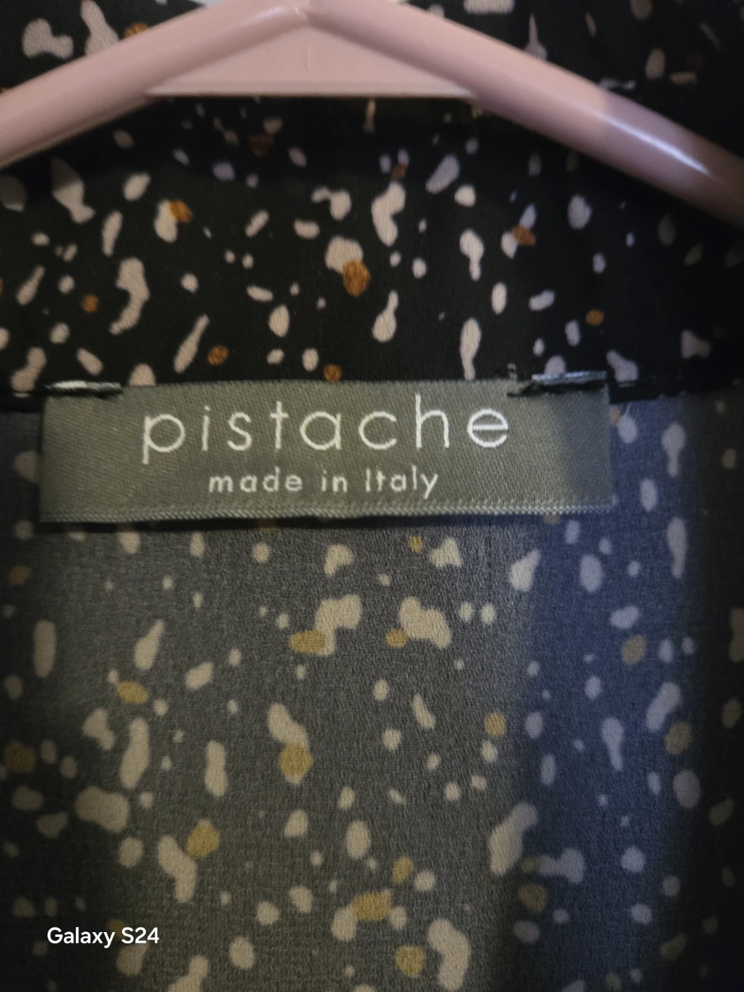 Pistache Women's Black Speckled Print Button-Up Shirt - photo 3