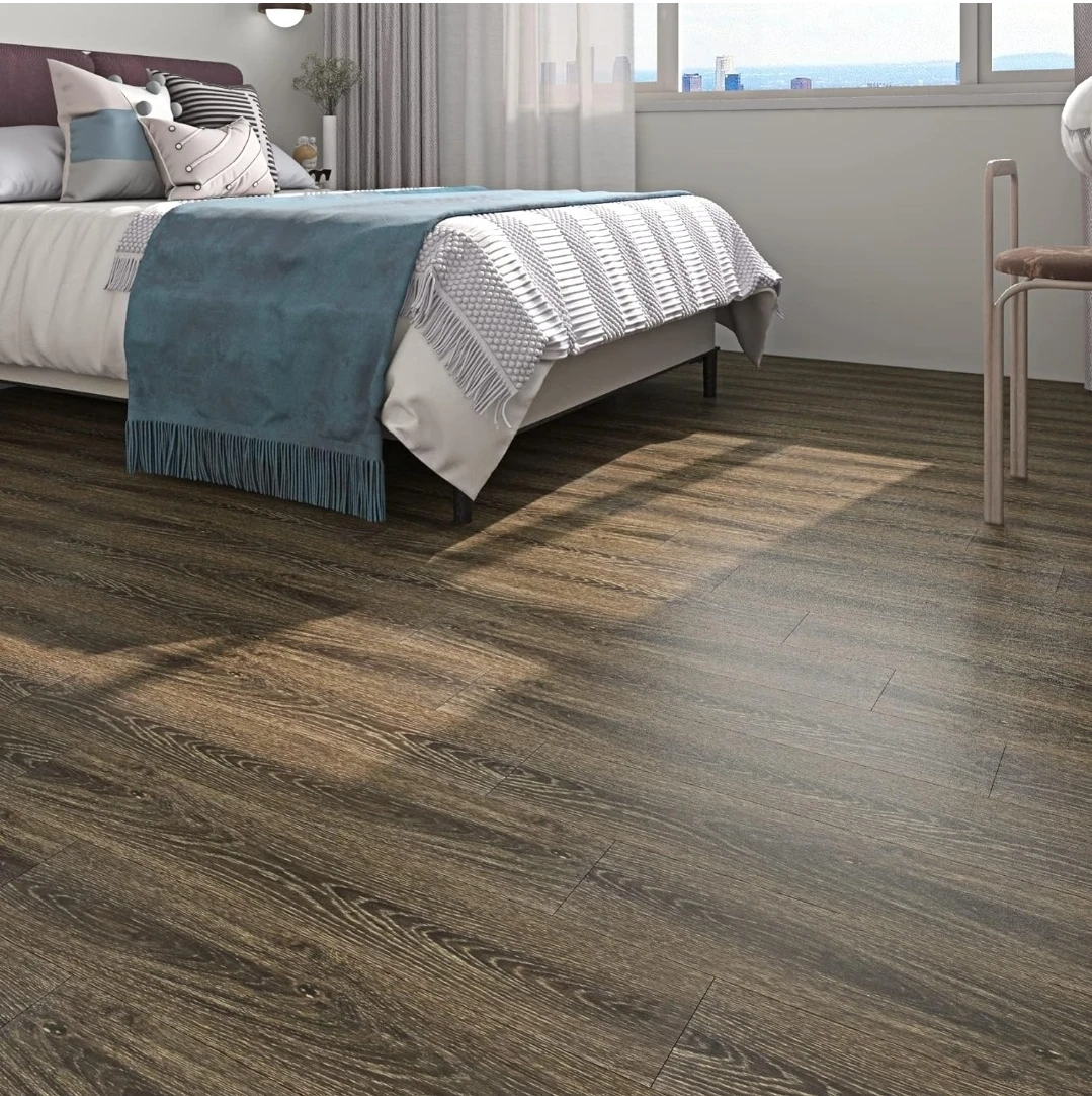 90cm x 15cm Brown Cedar Wood Peel and Stick Floor Tiles (5 Pcs) - photo 2