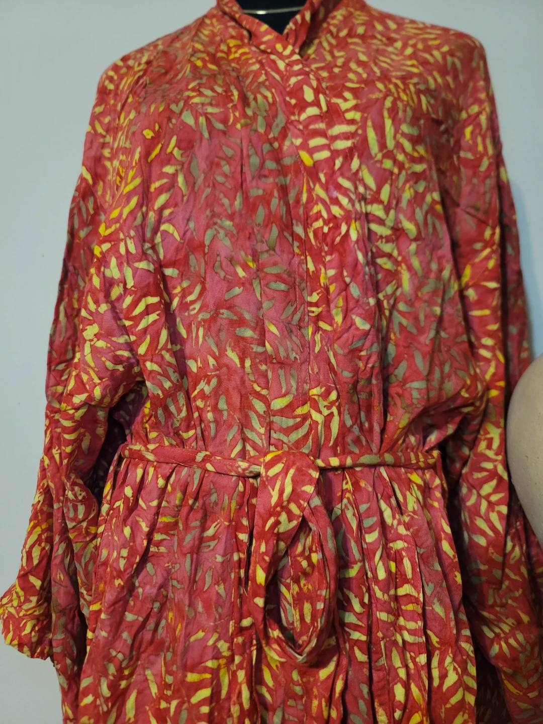 NOVICA Artisan Batik Robe Cotton Eco Coastal Boho Duster - photo 3