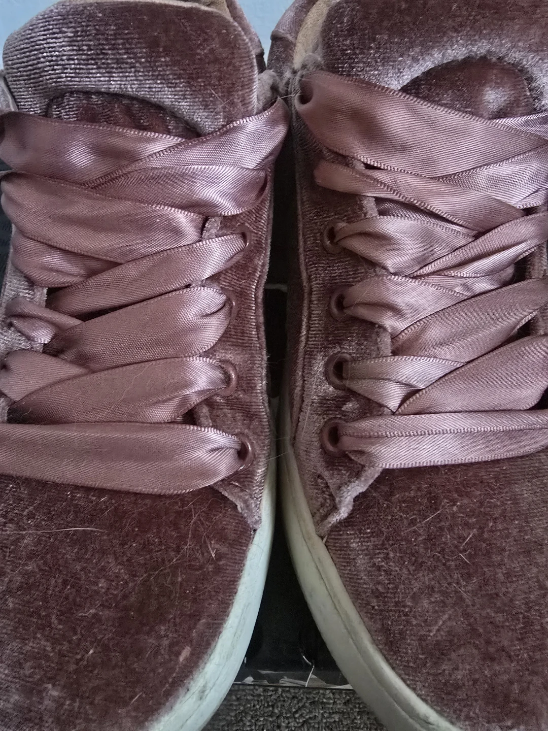 Big Buddha Pink Velvet Lace-Up Sneakers - photo 3