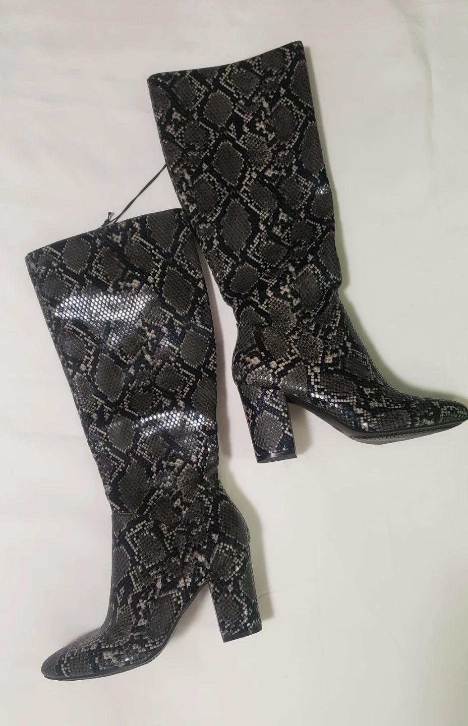 Brand new Fashion High Heel Snekeskin Embossed Vegan