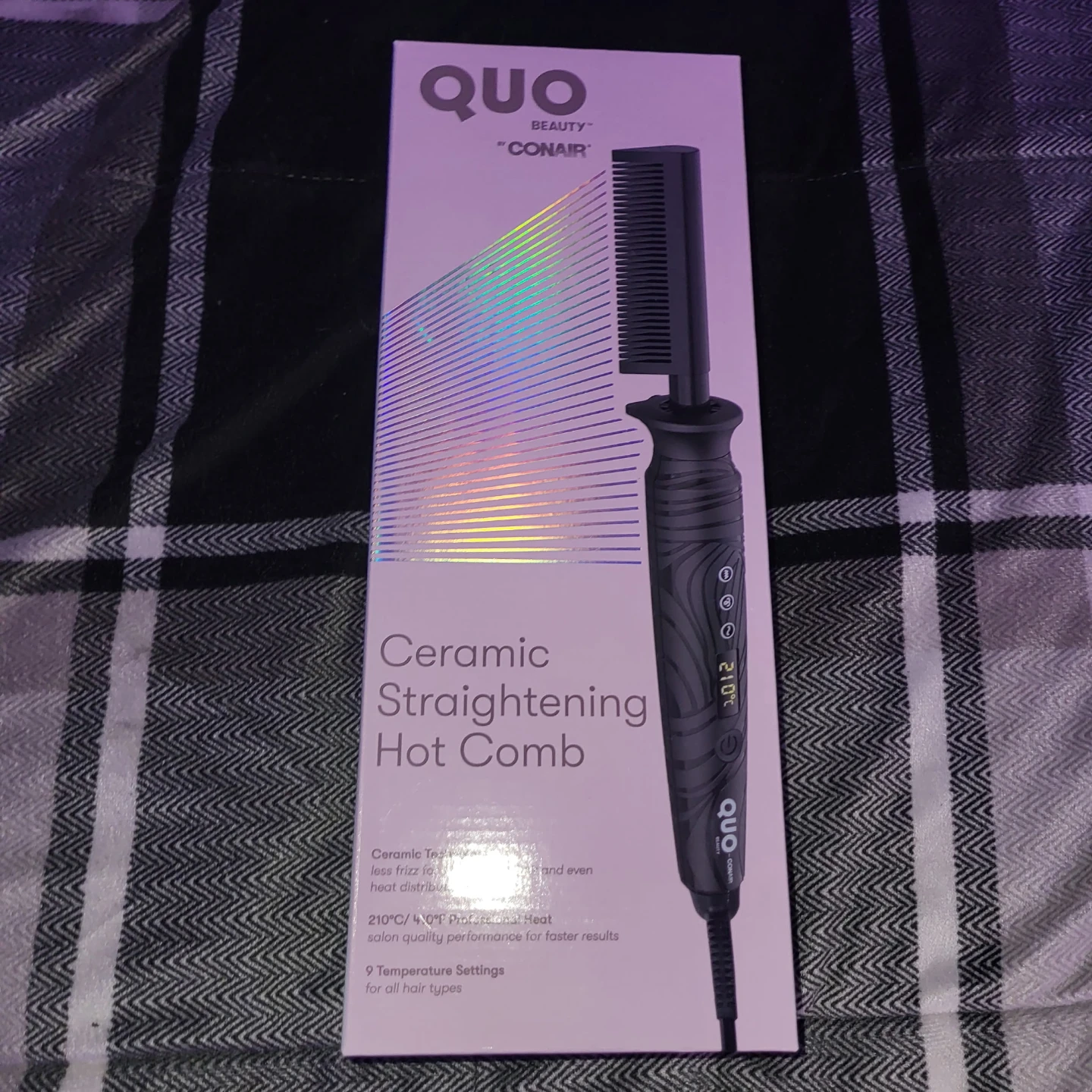 QUO Beauty Ceramic Straightening Hot Comb by Conair
