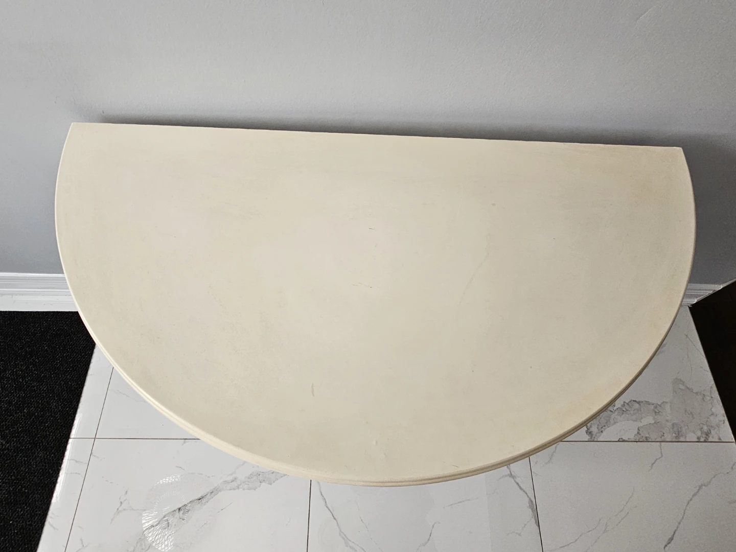 White Demi Lune Console Table - photo 2