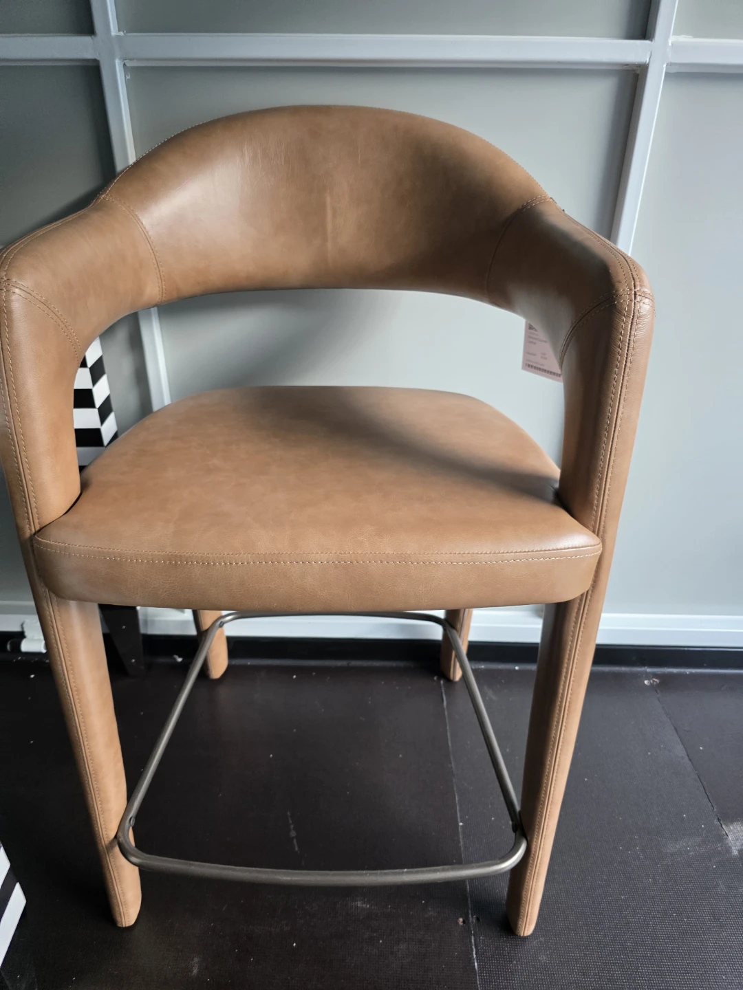 Martens Counter Stool Brown Leather