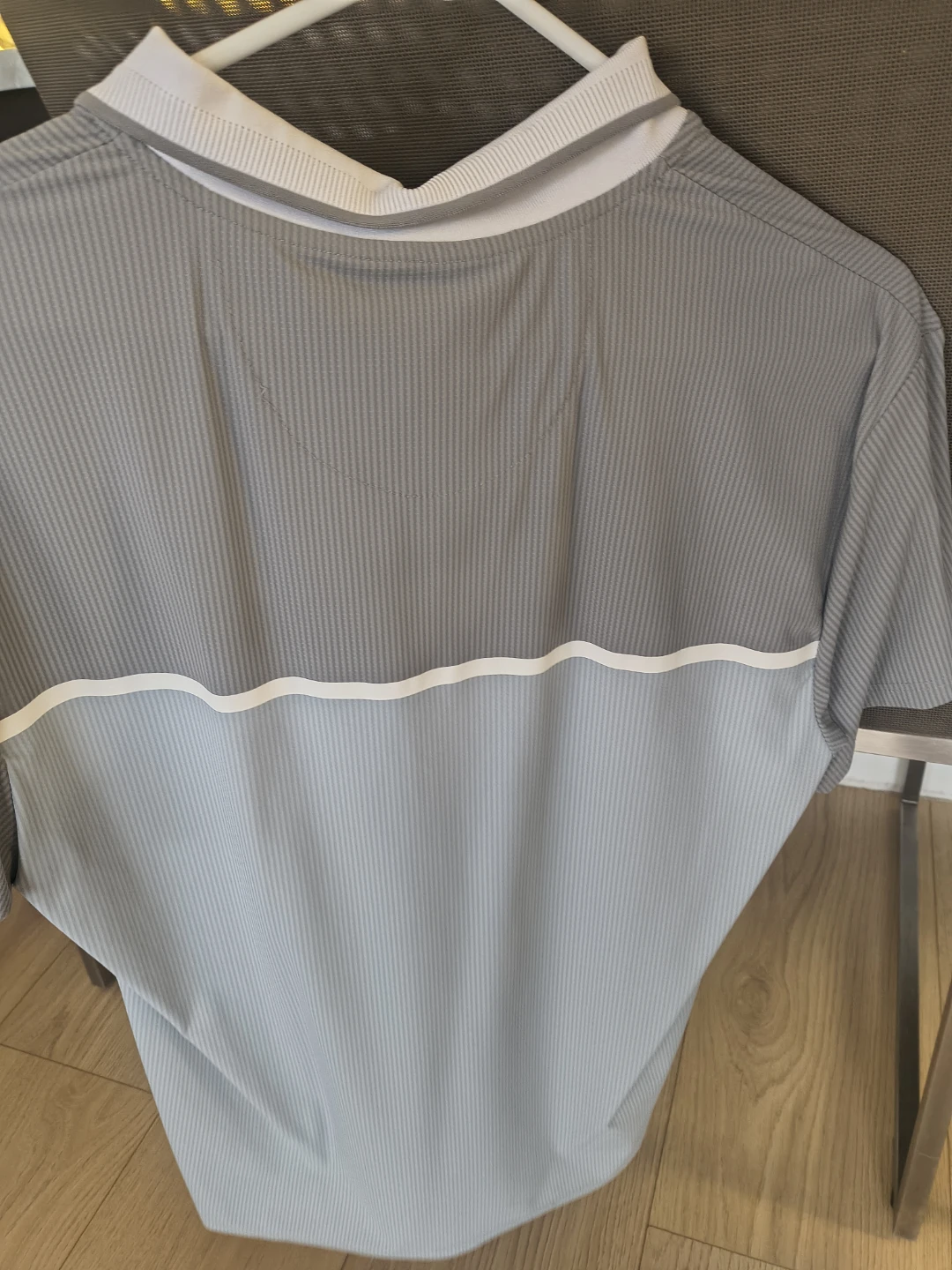 Gray Striped Polo Shirt - photo 2