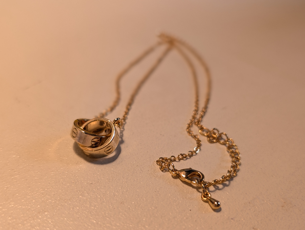 Two Ring Plus Necklace (Faux Gold)