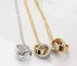 Two Ring Plus Necklace (Faux Gold) - photo 2