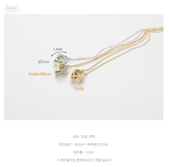 Two Ring Plus Necklace (Faux Gold) - photo 3