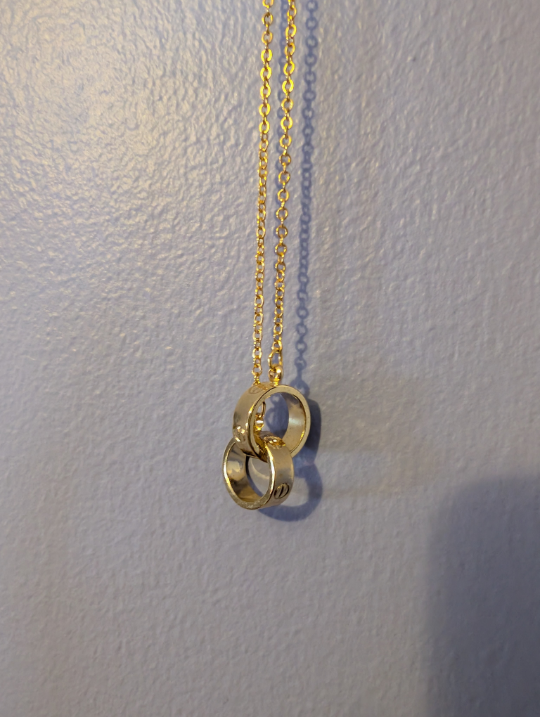 Two Ring Plus Necklace (Faux Gold) - photo 4
