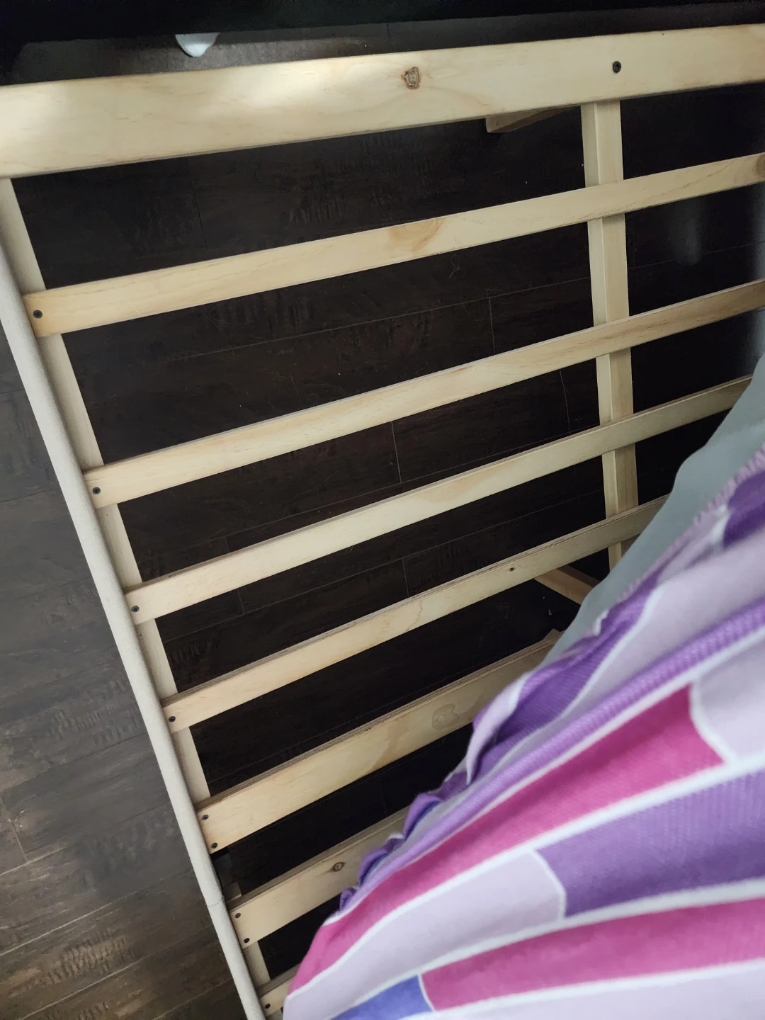 Queen Size Bed Frame with Upholstered Headboard and mattress - photo 2