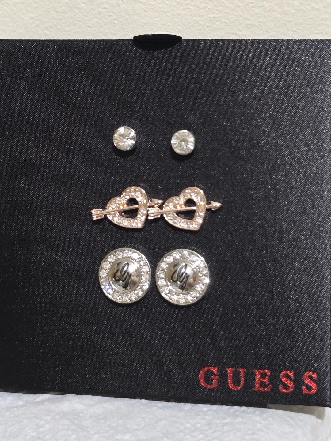 Guess Jewelry Set - Rose Gold Hearts & Stud Earrings - photo 3