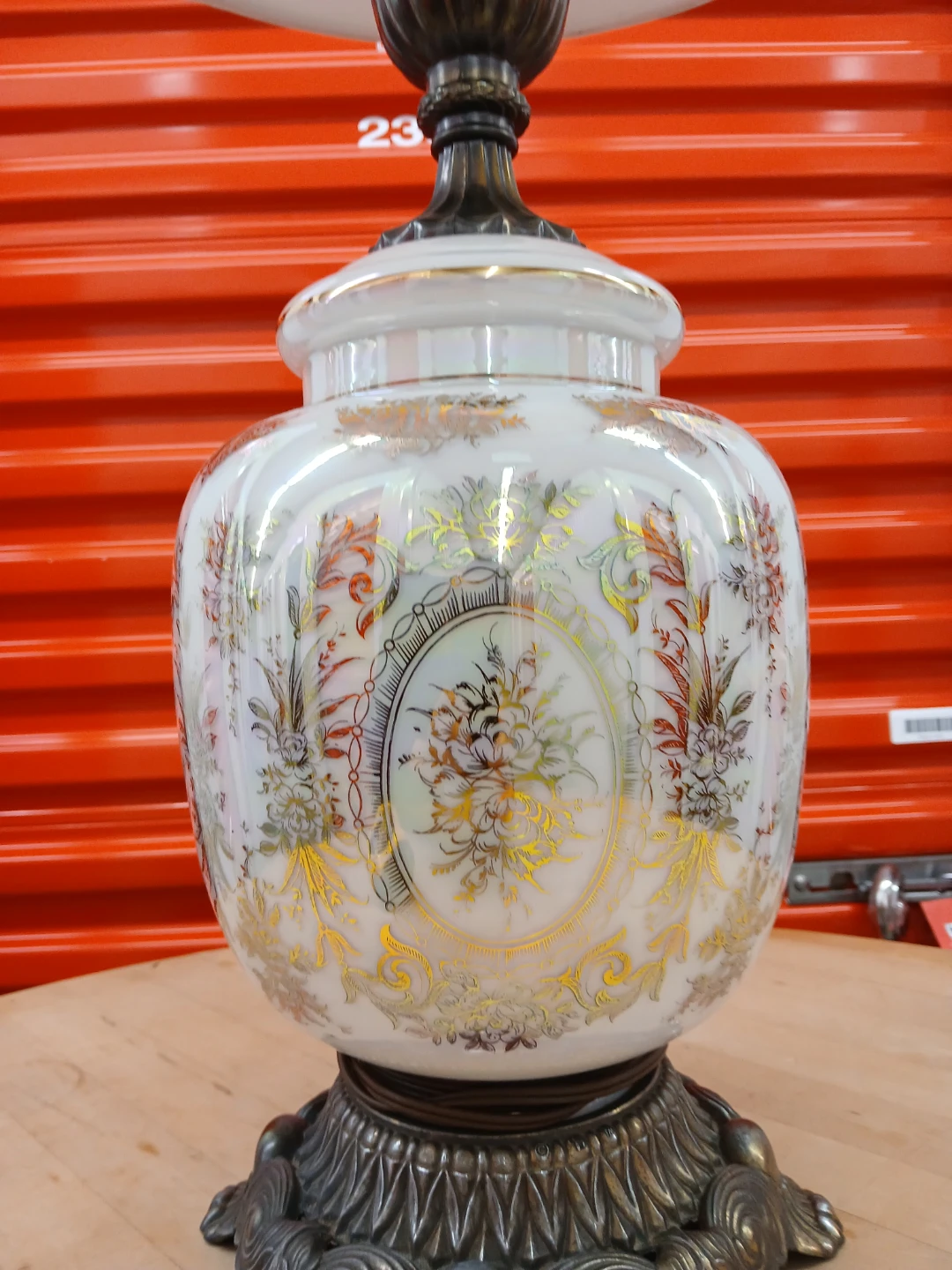 Vintage Floral Ceramic Table Lamp - photo 4