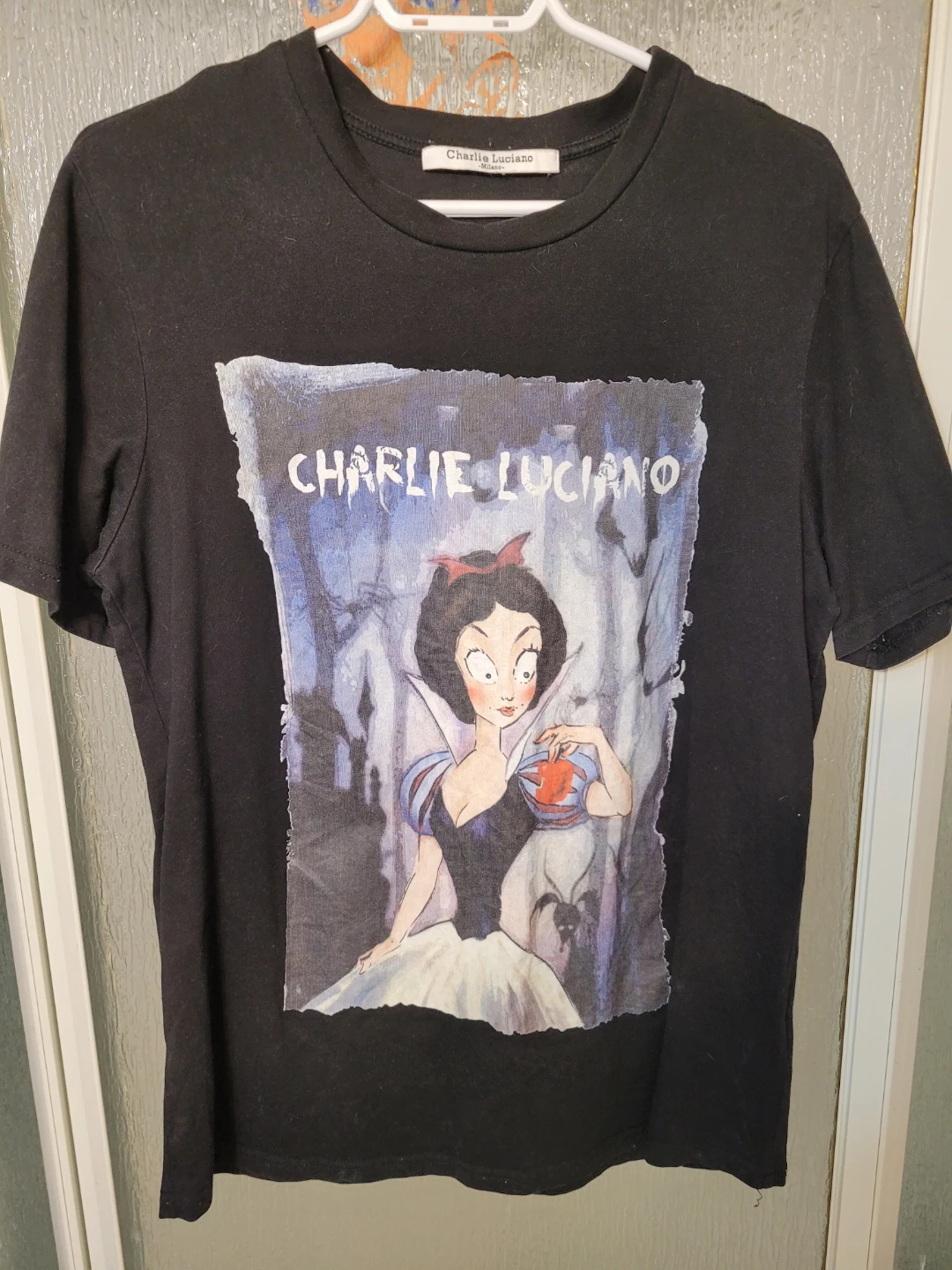 Charlie Luciano Black Snow White Graphic T-Shirt