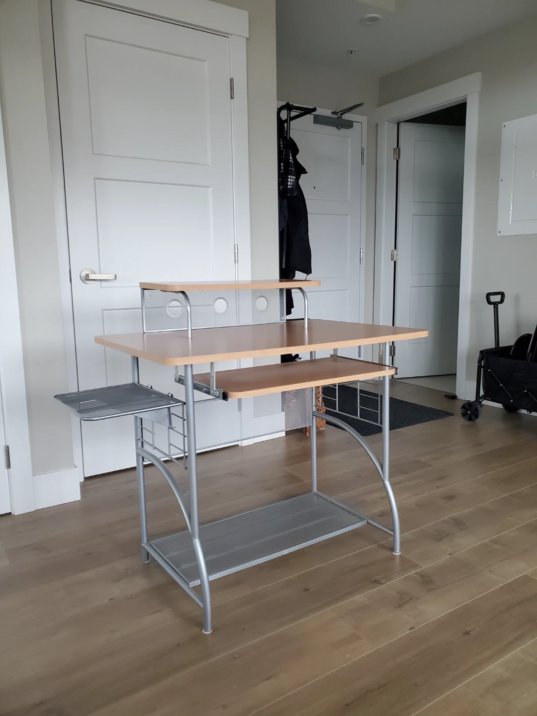 Compact Computer Desk with Shelves - photo 3