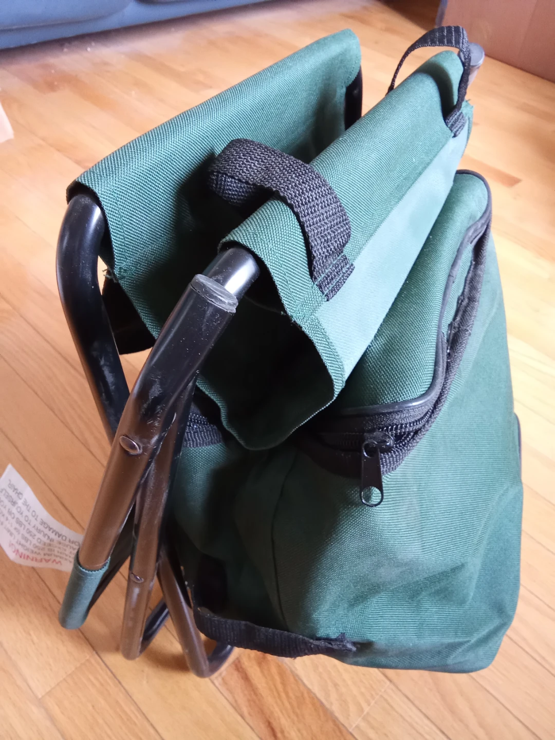 Green Folding Stool Chair with Cooler Bag - photo 2