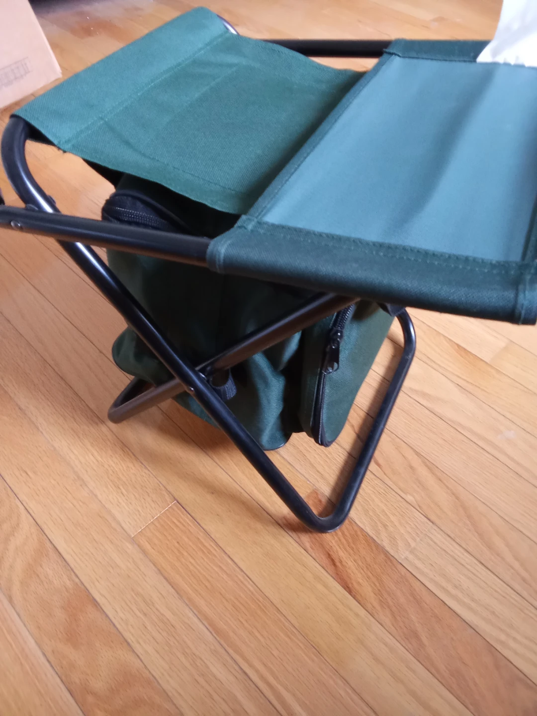Green Folding Stool Chair with Cooler Bag - photo 3