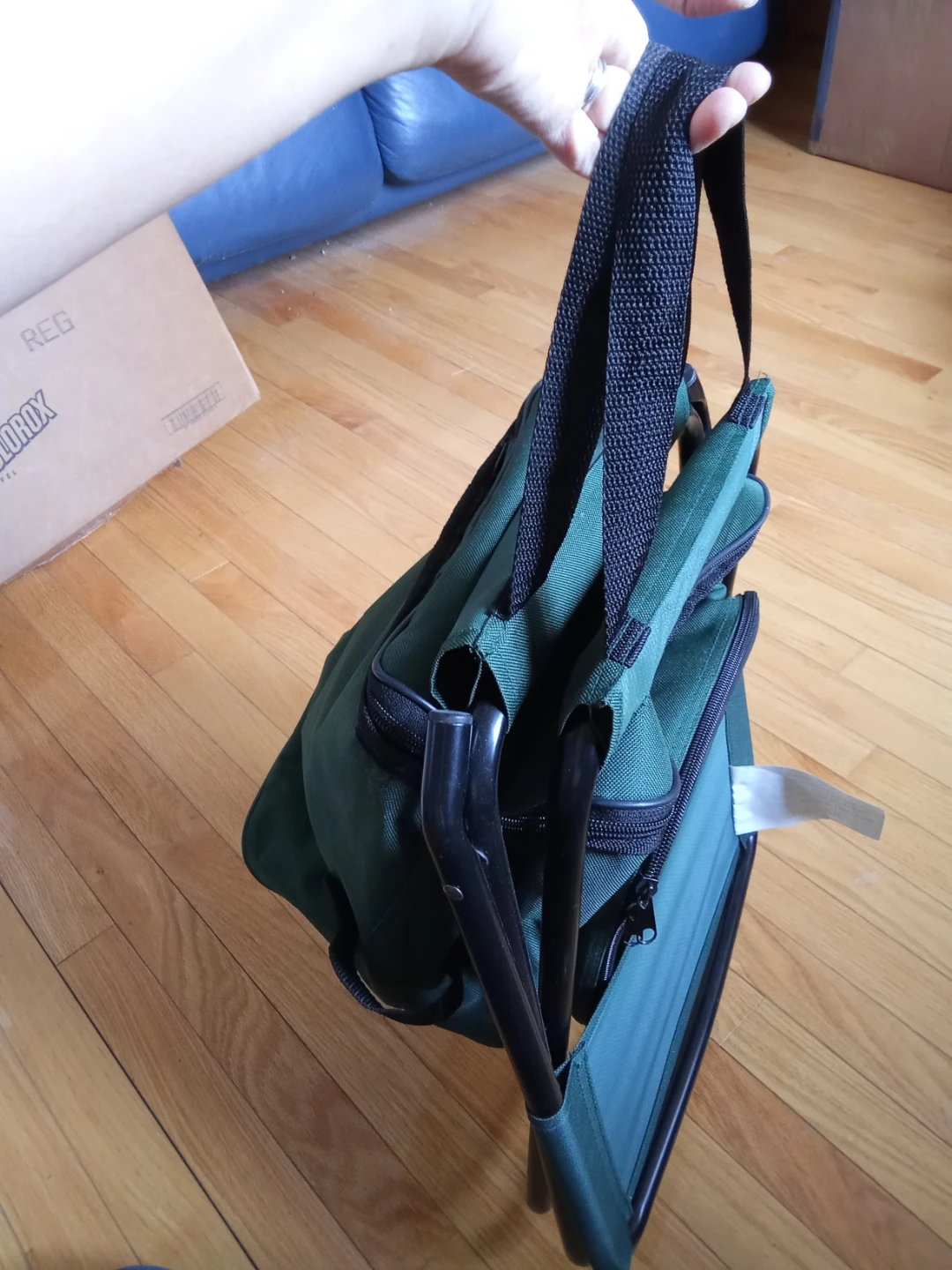 Green Folding Stool Chair with Cooler Bag - photo 4