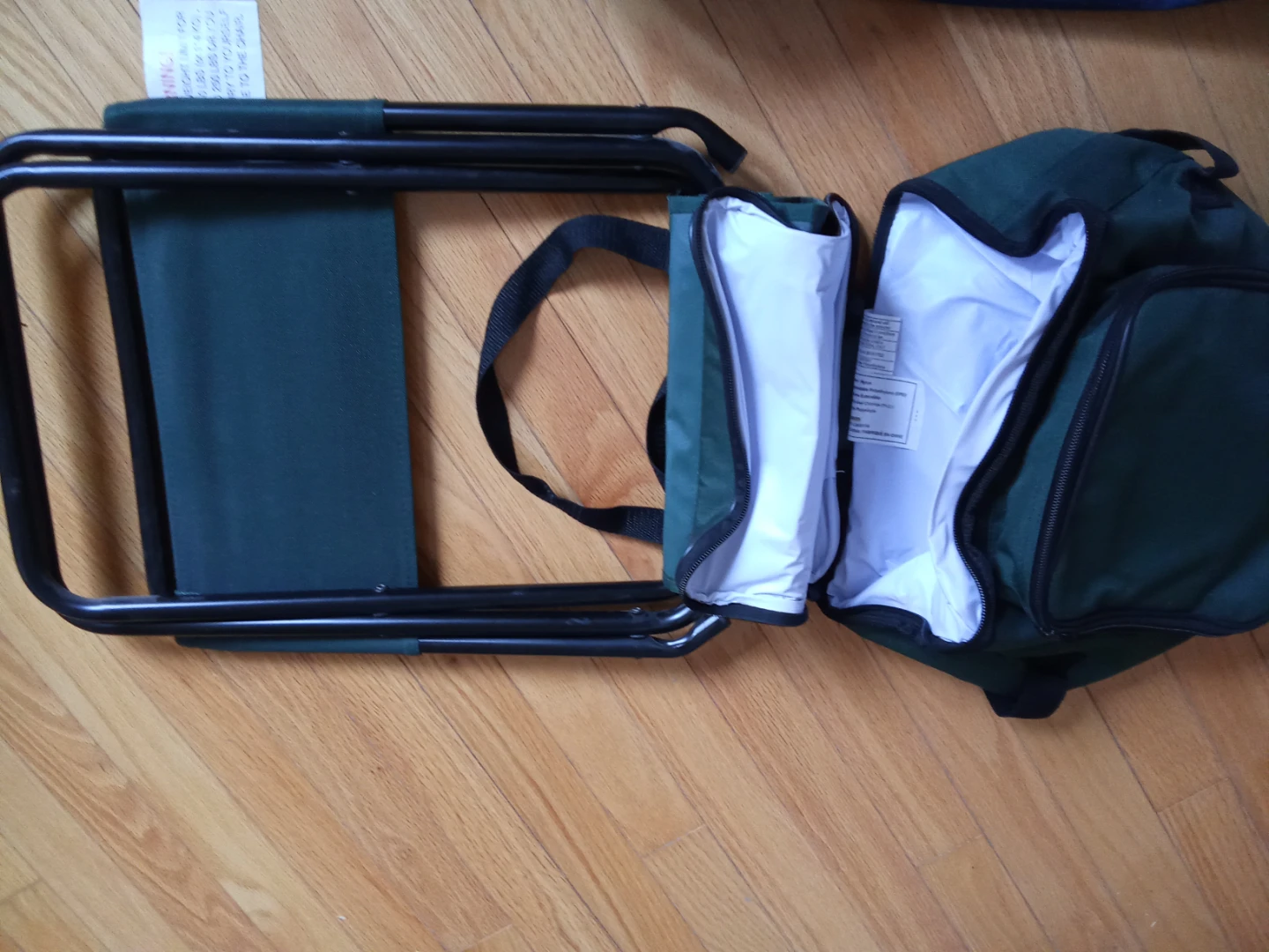Green Folding Stool Chair with Cooler Bag - photo 5
