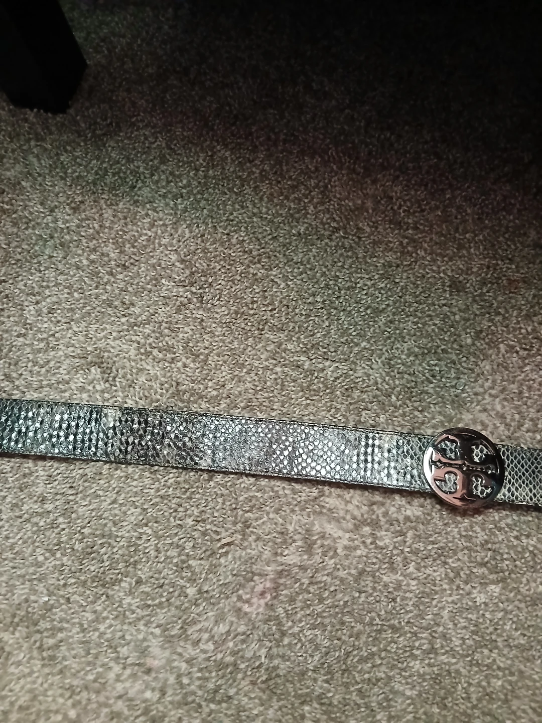 Tory Burch Belt - Silver Snake Print - photo 3