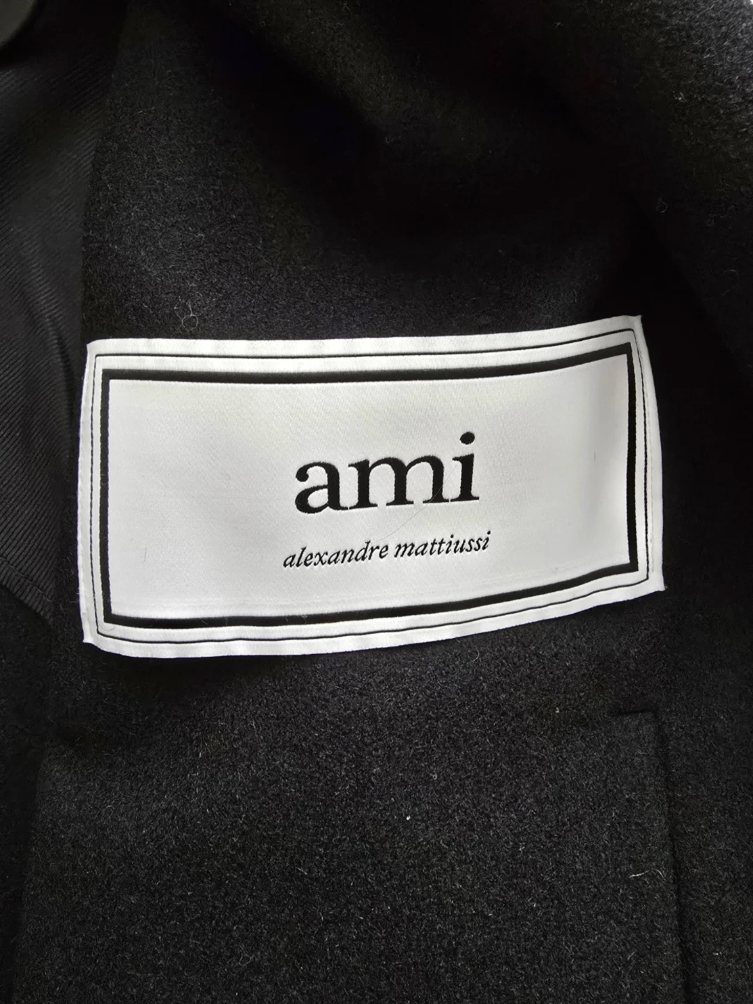 AMI Alexandre Mattiussi Wool Blend Coat Black Size 52 - photo 2