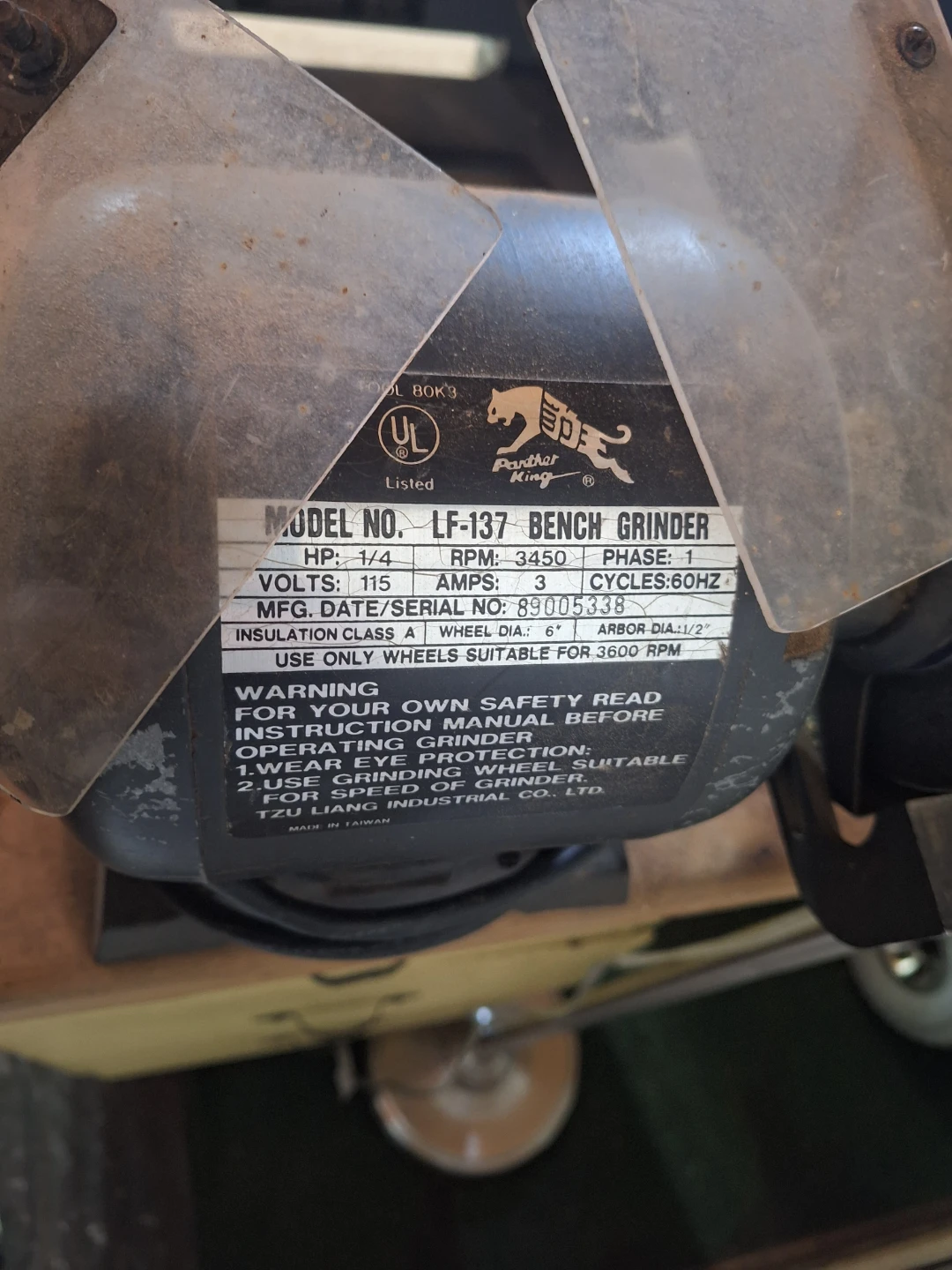 Panther King LF-137 Bench Grinder - photo 3