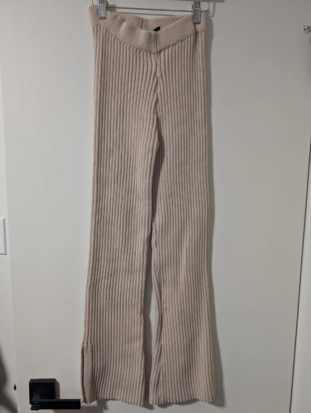 Ribbed Knit Flare Pants s-m