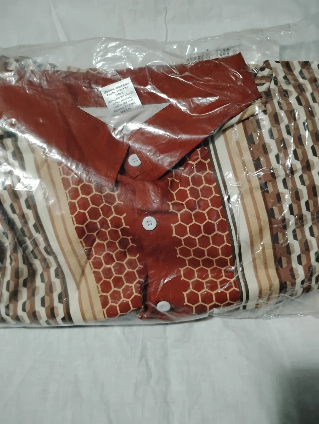Men's Short Sleeve Shirt and long  pant Set - Medium