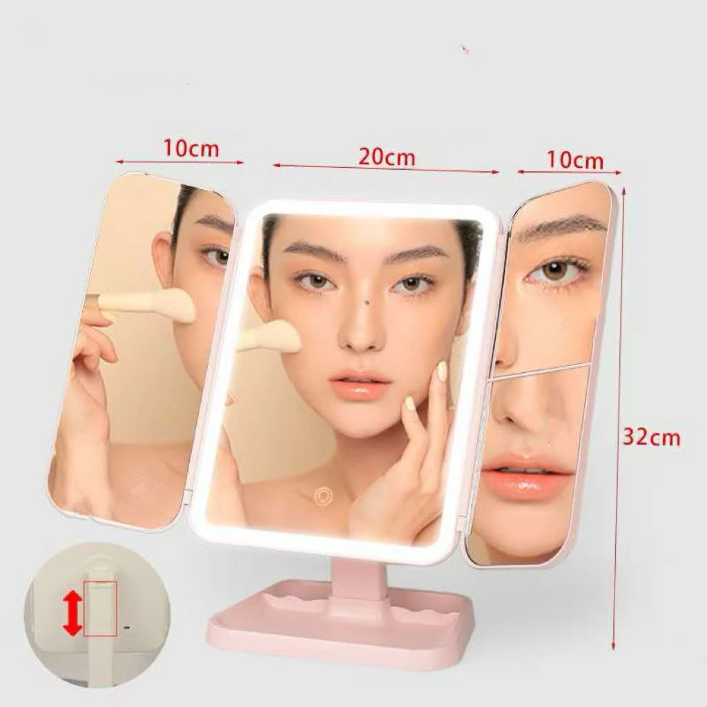 Tri-Fold LED Makeup Mirror - photo 3